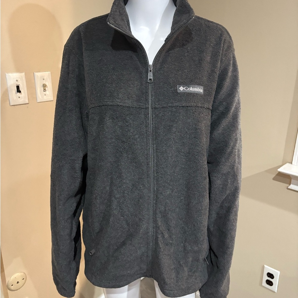 Columbia Charcoal Full-Zip Fleece Jacket